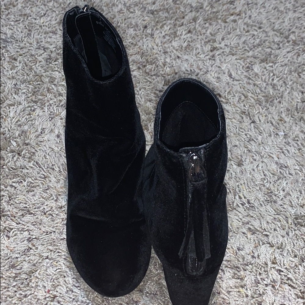 Black Boot suede heels
